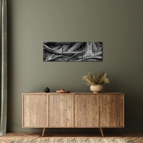 Obraz - Korzenie drzewa (z zegarem) (90x30 cm)