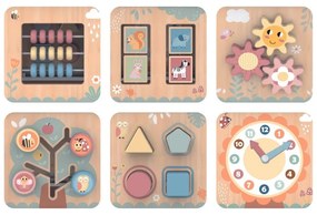 Tooky toy interaktywny drewniany sześciokąt montessori otwierane pudełko