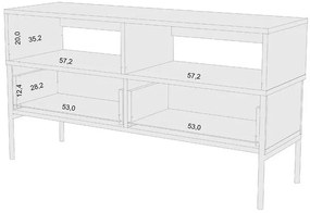 Szafka RTV w stylu glamour G0-T72