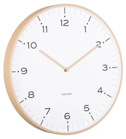 Karlsson 6011SB designerski zegar ścienny beżowy,średnica 40 cm