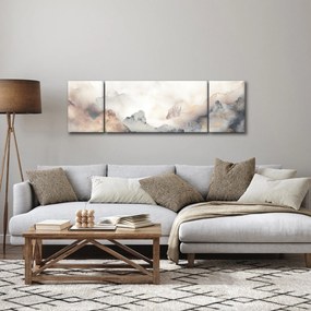 Obraz - Górska abstrakcja z teksturą marmuru (170x50 cm)