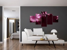 Obraz abstrakcji - kwiaty (125x70 cm)