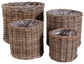 Wiklinowe osłonki na doniczki zestaw 4 szt. ø 40 cm Bogor – House Nordic