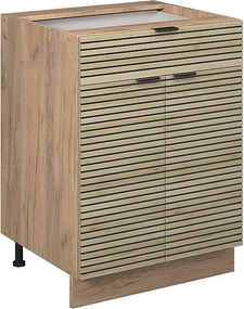 Szafka dolna do kuchni panel dębowy 60x51.6x82 fame-line