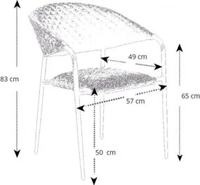 LUNA MELIA LIKA-TEX® - zestaw ogrodowy aluminiowy 4+1