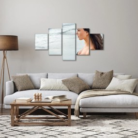 Obraz kobiety na plaży (125x70 cm)