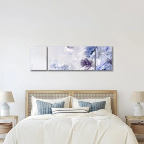 Obraz - Kwiaty, teksturowane malarstwo (170x50 cm)