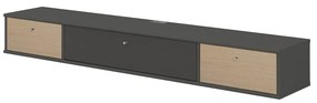 Antracytowa szafka pod TV Mistral 035