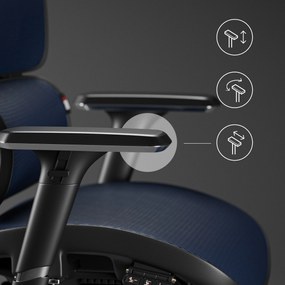 Fotel ergonomiczny Diablo V-Commander: Czarno-Niebieski