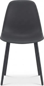 Krzesło do kuchni OSAKA plastikowe, antracytowe