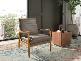 Ciemnoszary fotel skórzany 5130 ANGEL CERDA