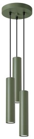 Lampa wisząca LAGOS 3P zielona oliwka SOLLUX  LIGHTING