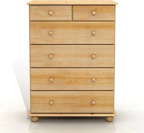 Komoda sosnowa Emil 2+4XL na kulach