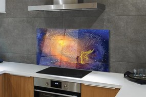 Szkło Ozdobne do Kuchni Człowiek na tle Nieba