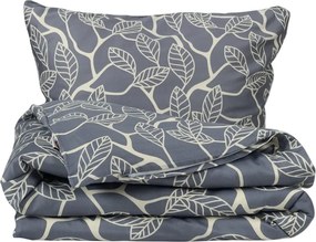 Matex Pościel satynowa Złote liście, 140 x 200 cm, 70 x 90 cm