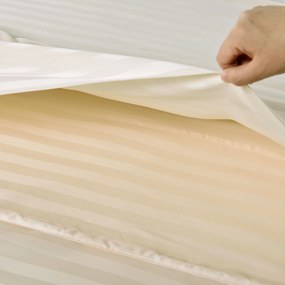 PrzytulneMieszkanie.pl PrzytulneMieszkanie.pl Pościel hotelowa z mikrofibry JASMINE szampański - pasek 2 cm, hotelowa zakładka Rozmiar pościeli: 70 x 90 cm | 140 x 200 cm