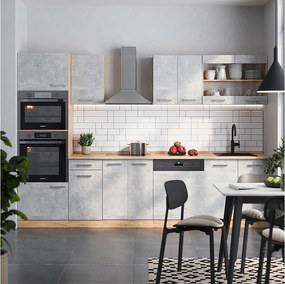 Aneks kuchenny beton/złoty dąb 300x60x81.6 r-line