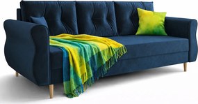 Granatowa Kanapa Z Funkcją Spania R0-G83