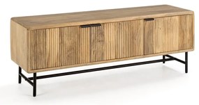 Szafka pod TV z litego drewna mango 145x50 cm Mundra – Marckeric