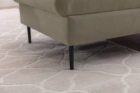 Narożnik z funkcją spania Taila Mini prawostronny - beżowy welur Velluto 3 / czarne nogi