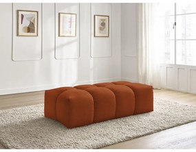 Ceglasty podnóżek z materiału bouclé Everest – Bobochic Paris