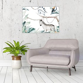 Obraz na szkle - Zwierzęta egzotyczne (70x50 cm)
