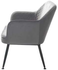 Jasnoszara aksamitna sofa 129 cm Berrie – Unique Furniture