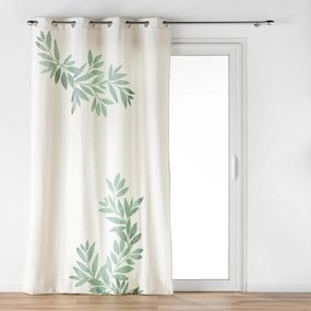 Biało-zielona zasłona 140x260 cm Nymphea – douceur d'intérieur