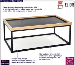 Prostokątna ława w stylu industrialnym - Idylio 4X