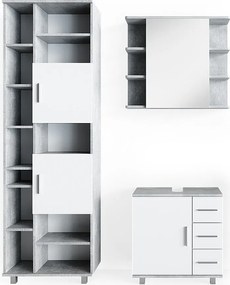 Zestaw mebli łazienkowych beton 60x33x60.8 ilias