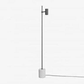 Lampa Podłogowa Led Nevis Z Aluminium I Betonu Czarna - Sklum