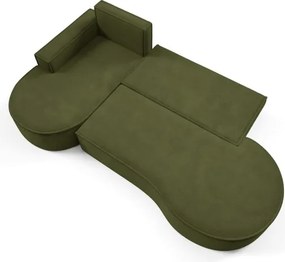 Narożnik MOLLY Lewostronny z funkcją spania, wolnostojący tkanina CURIO 39 Zielony