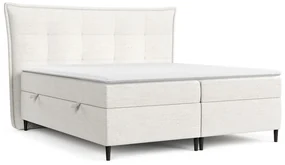 Kremowe łóżko boxspring ze schowkiem 140x200 cm Sinai – Maison de Rêve