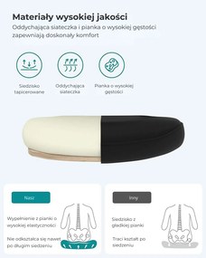 Krzesło biurowe ERGO ze składanymi podłokietnikami, maks. 120 kg, czarne SongmicsHome