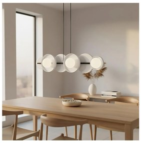 Žyrandol na lince MODEL 6xG9/8W/230V biały