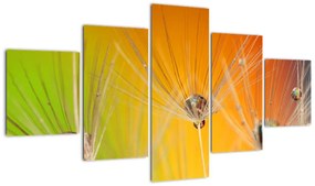 Obraz kropli na roślinie (125x70 cm)