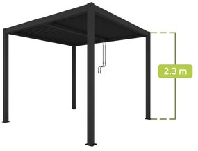 PERGOLA OGRODOWA LUXE 3X3 ALUMINIOWA