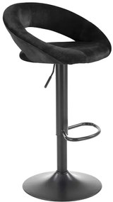 Czarny tapicerowany barowy hoker loft F2-Z46