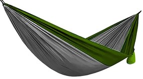 Turystyczny hamak SANTIAGO 260x140 cm, zielony/szary