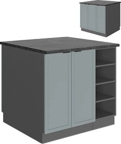 Wyspa kuchenna jasnoniebiesko-szary 90x60x82 fame-line