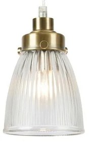 Lampa wisząca w kolorze mosiądzu ze szklanym kloszem ø 11 cm Bellis – Markslöjd