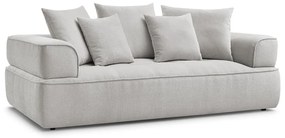 Jasnoszara sofa z tkaniny szenilowej 237 cm Whesley – Bobochic Paris
