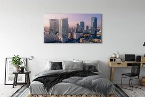 Fotoobraz na płótnie Panorama Warszawskich Wieżowców
