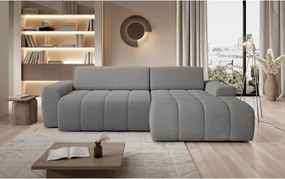 Narożnik SAVIO Prawostronny z Elektryczną Regulacją wolnostojący tkanina KANSAS 14 Jasny Szary WERSAL