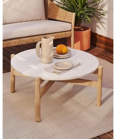 Okrągły stolik ogrodowy z blatem z lastryko ø 88,5 cm Pola – Kave Home