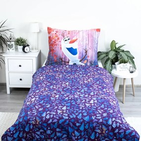 Bawełniana pościel dziecięca jednoosobowa 140x200 cm Frozen "Sister Purple" – Jerry Fabrics