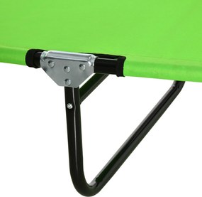 Outsunny Leżak z otworem na twarz &amp; poduszką, składany, wodoodporne pokrycie, metalowy stelaż, zielony | Aosom PL