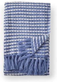 Niebieski koc 125x150 cm Stab Stitch – Catherine Lansfield
