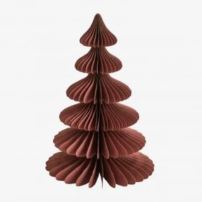 Choinka Z Papieru Navira Czerwony Cedr Ze Złotą Ramką & ↑30 Cm - Sklum