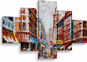 Obraz - Hong Kong, obraz olejny (125x70 cm)